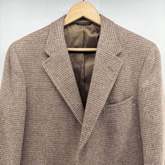 Vintage Magee Handwoven Donegal Wool Houndstooth Weave Mens 42R EUC - Picture 3 of 8